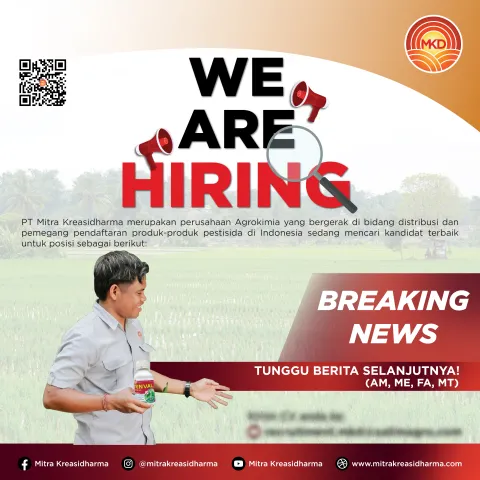 PT MITRA KREASIDHARMA SEGERA BUKA LOWONGAN KERJA DI BIDANG AGROKIMIA!