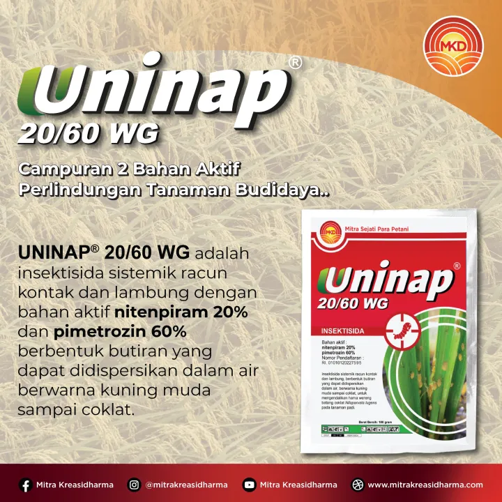 UNINAP 20/60 WG: CAMPURAN 2 BAHAN AKTIF UNTUK PERLINDUNGAN TANAMAN BUDIDAYA